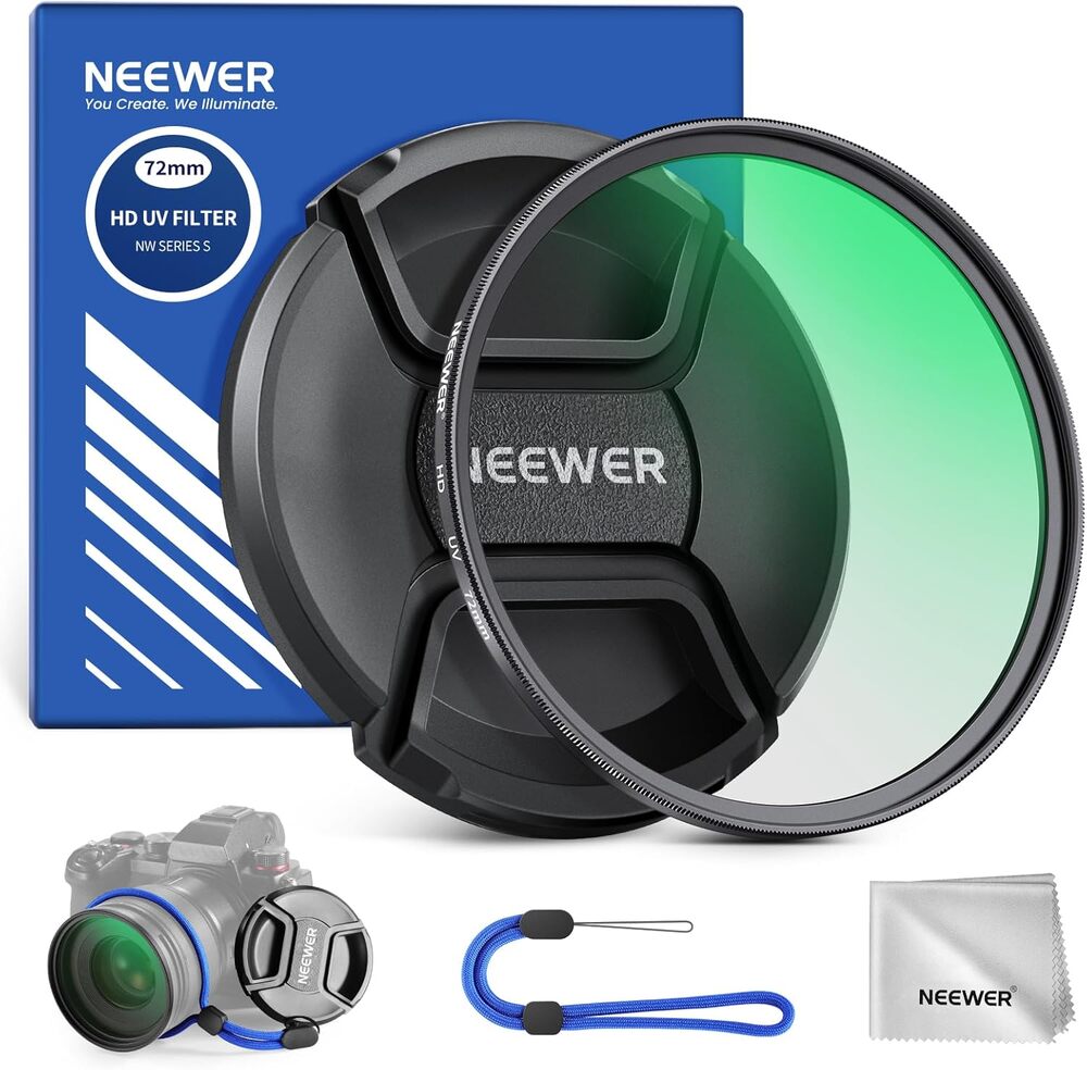 NEEWER 72mm MC UV Protection Filter with Lens Cap
